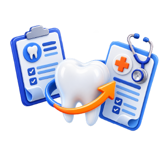 Dental medical billing icon